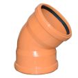 PP BOCHT BENOR ORANJE 160MM 45° 