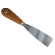 PLAMUURMES 80 MM HOUTEN GREEP - VERCHROOMD STAAL (12 PER OVERDOOS)
