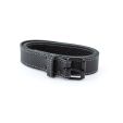 ZWART LEDEREN GORDELRIEM MET GESP - 130 CM X 40 MM - LEATHER (50 PER OVERDOOS)